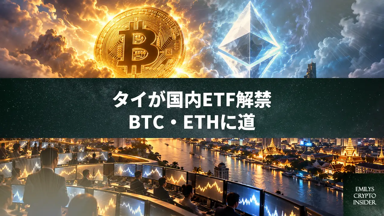 タイがビットコイン・イーサリアムETFを国内解禁、10月16日施行へ