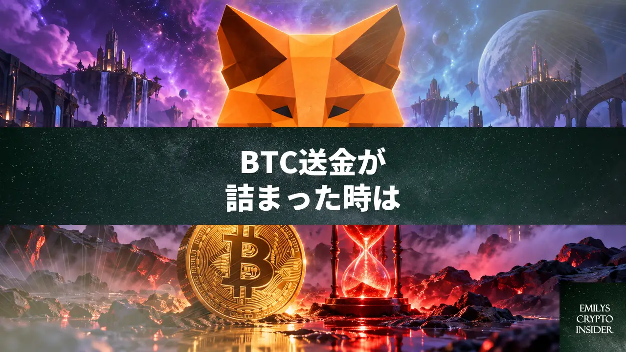 MetaMaskでビットコインの送金が詰まった時の解決策と設定