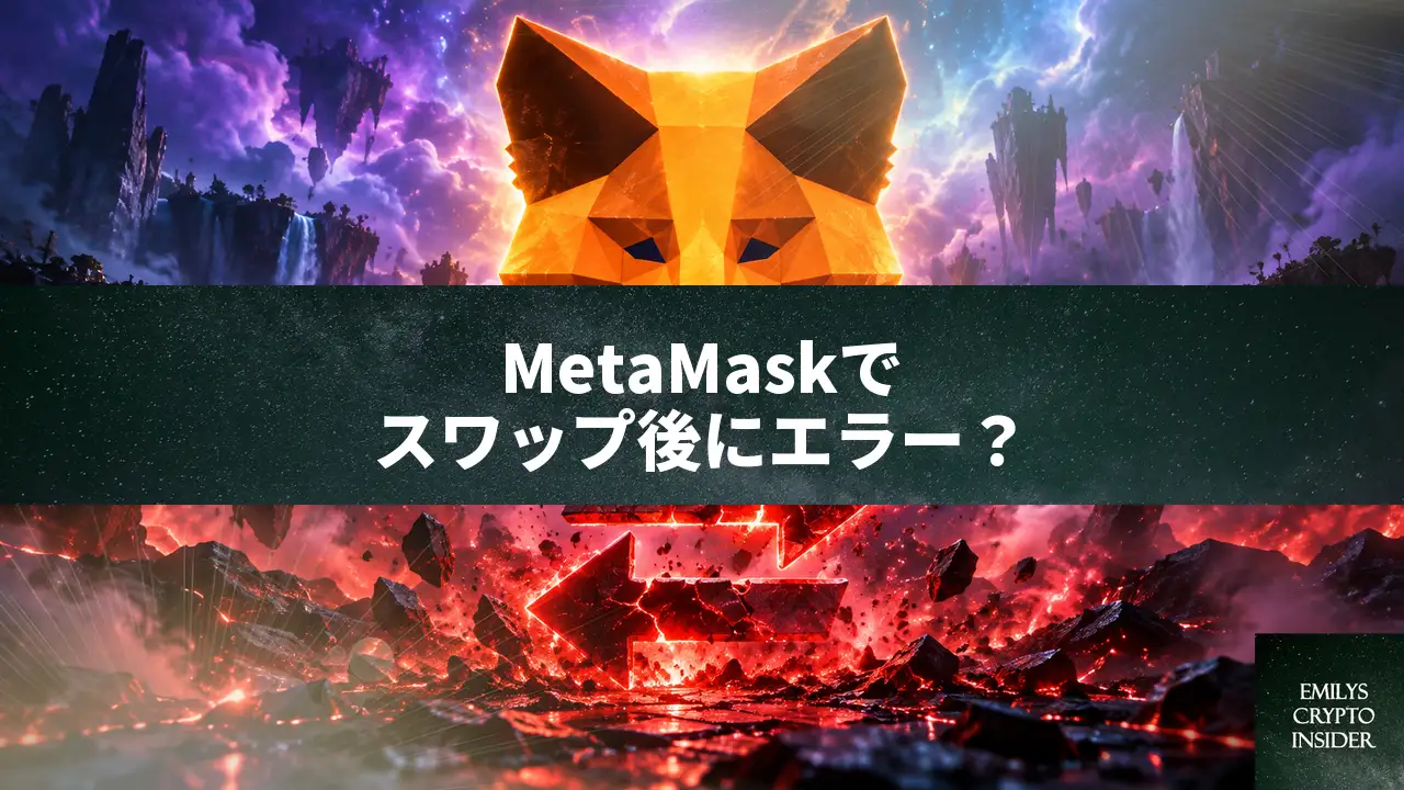 MetaMaskでスワップ後にエラーが出た時の原因と対処法