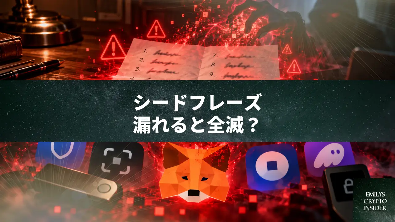 シードフレーズが漏れたら全アカウントが危険？悪意のある取引に署名した時の影響範囲と対策