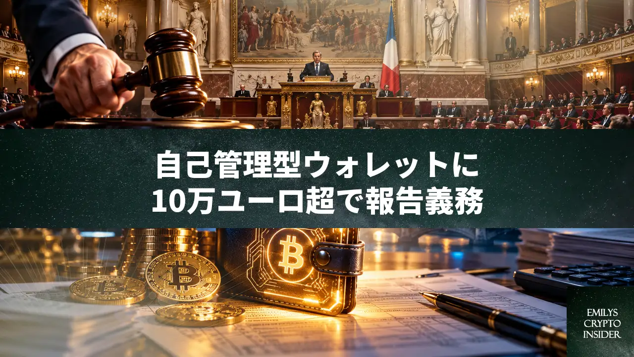 フランス、10万ユーロ超の自己管理型暗号資産に報告義務。罰金は最大1万ユーロ