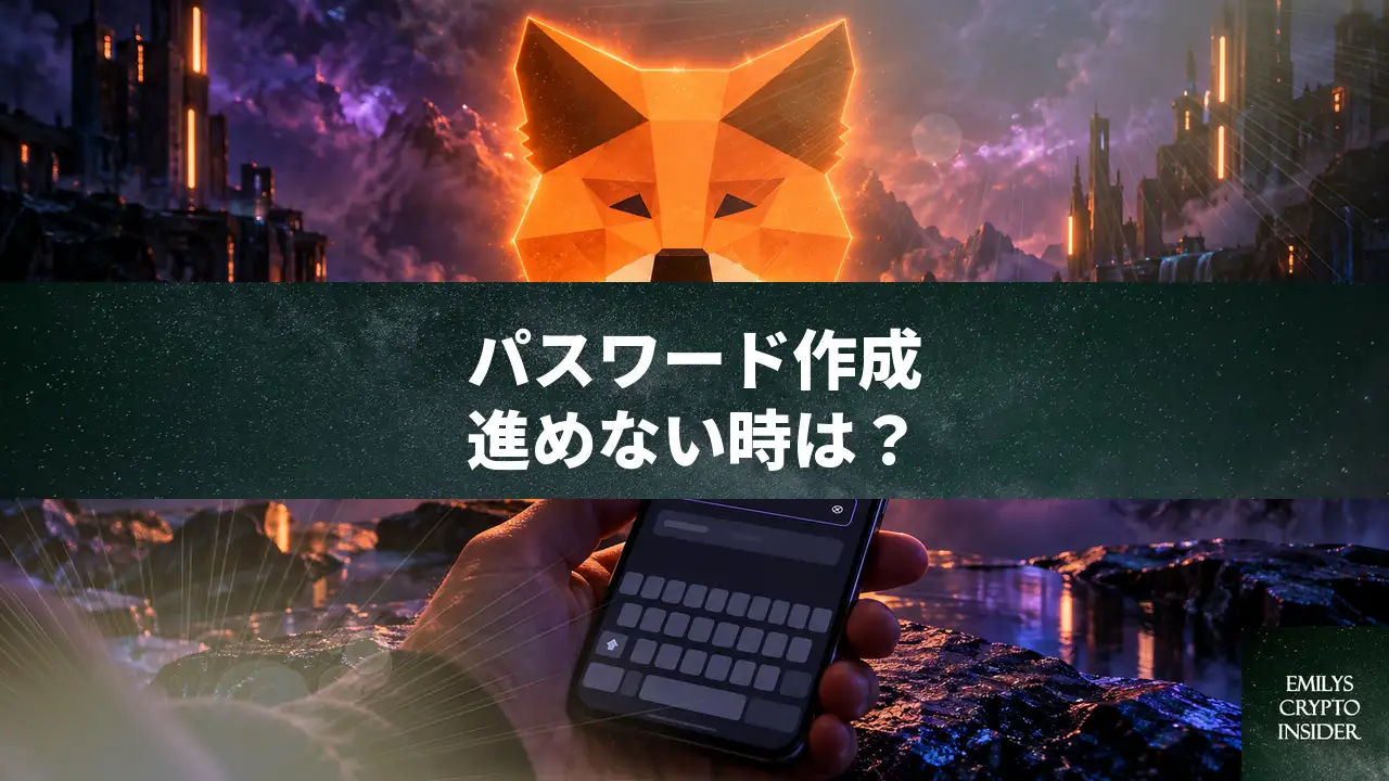 MetaMaskのAndroidアプリでパスワード作成画面から進めない時の対処法