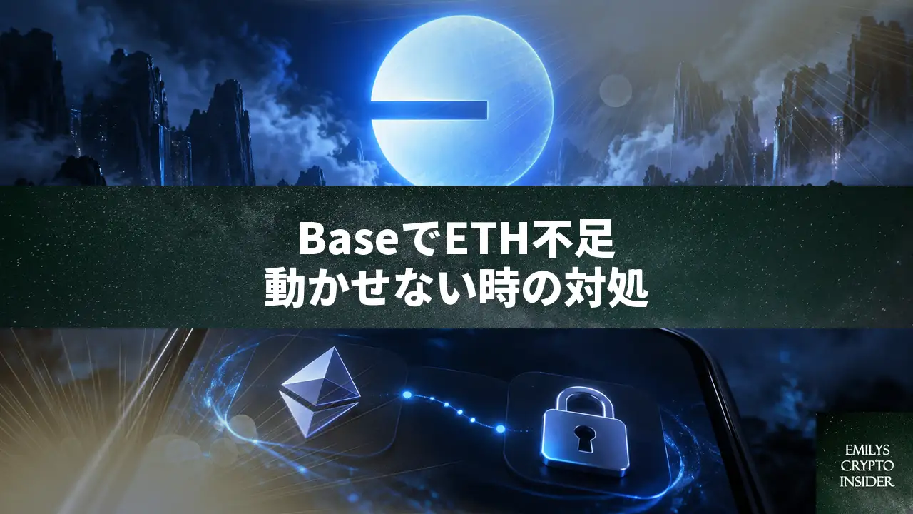 Baseでブリッジ後にETH不足でトークンが動かない時の対処法