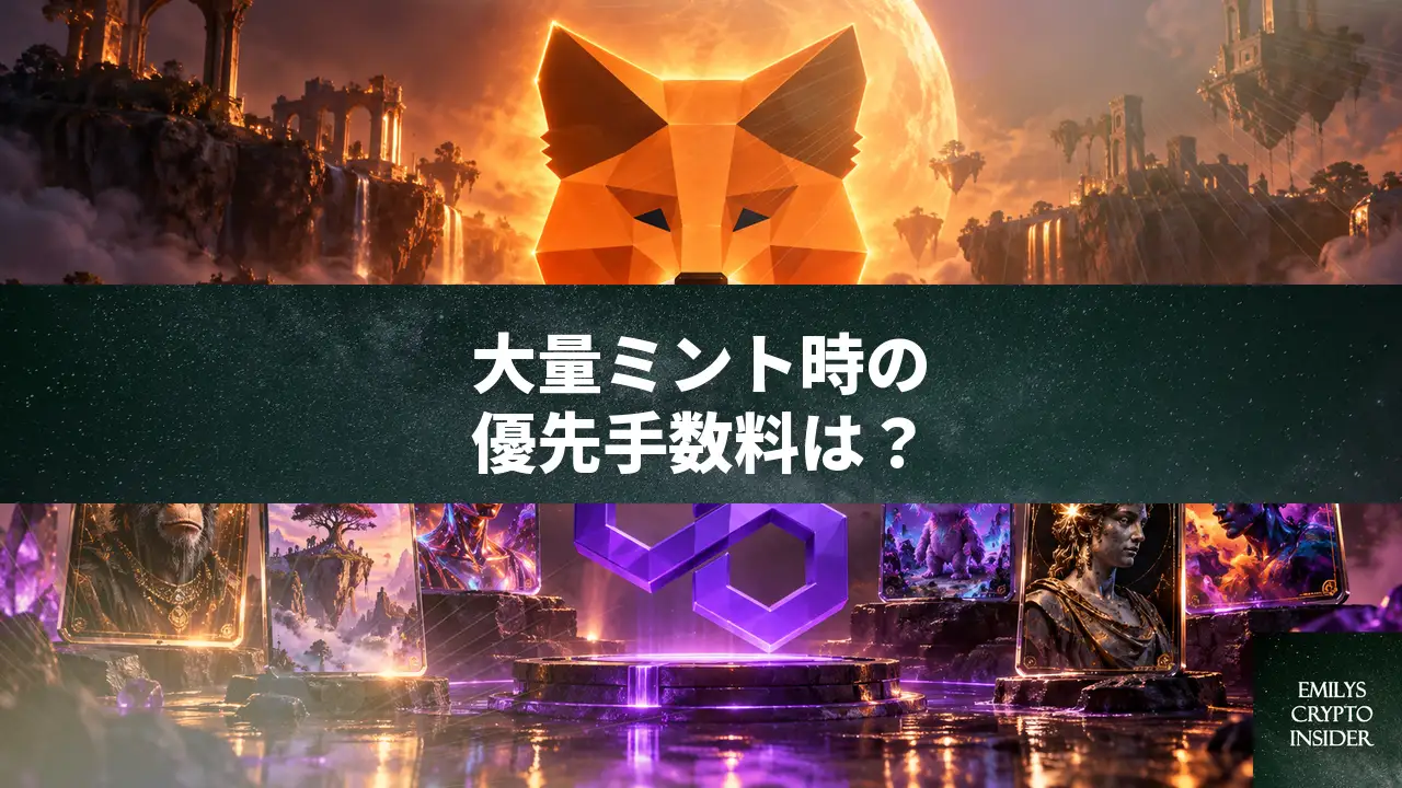 MetaMaskでPolygon大量ミントする時の優先手数料の決め方