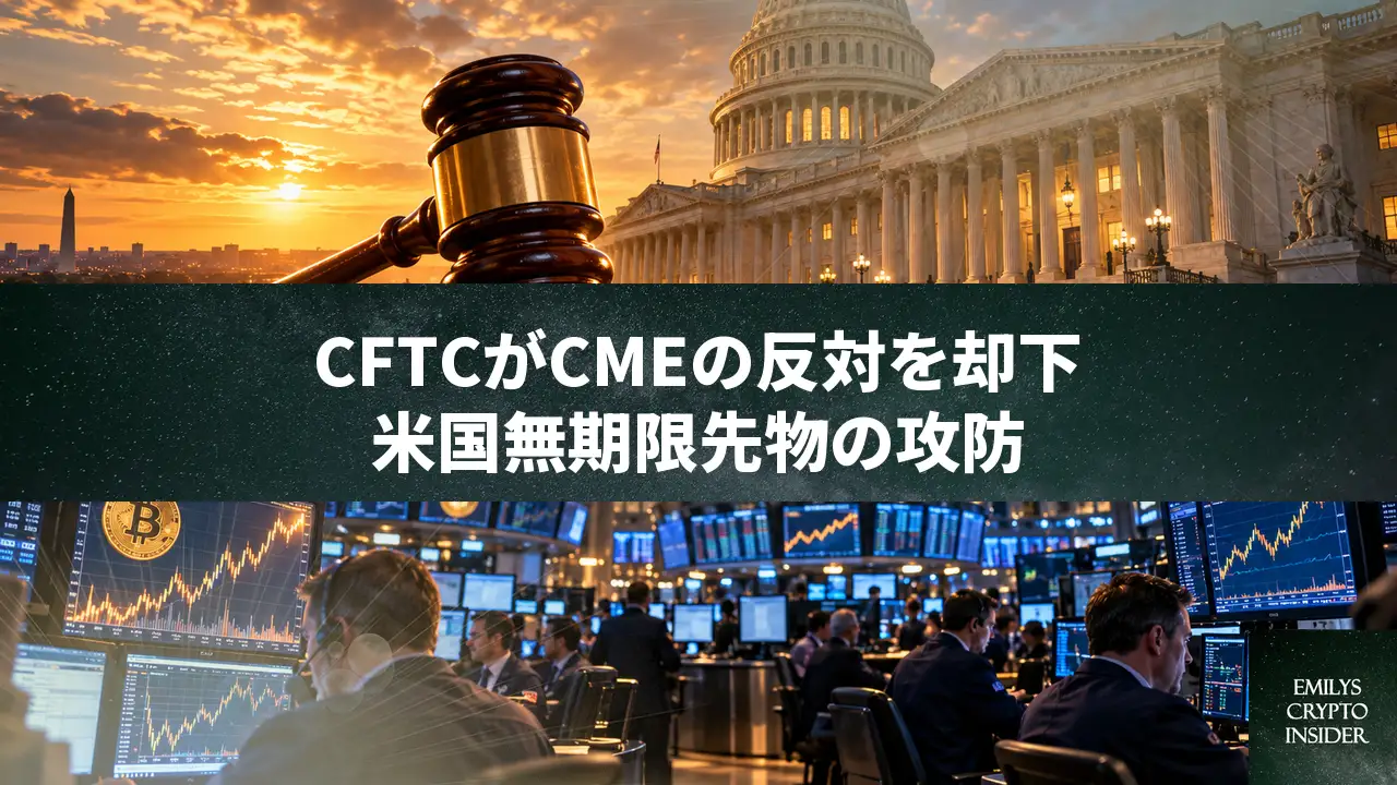 CFTCがCMEの異議を退ける、米国無期限先物を巡る提訴資格争い