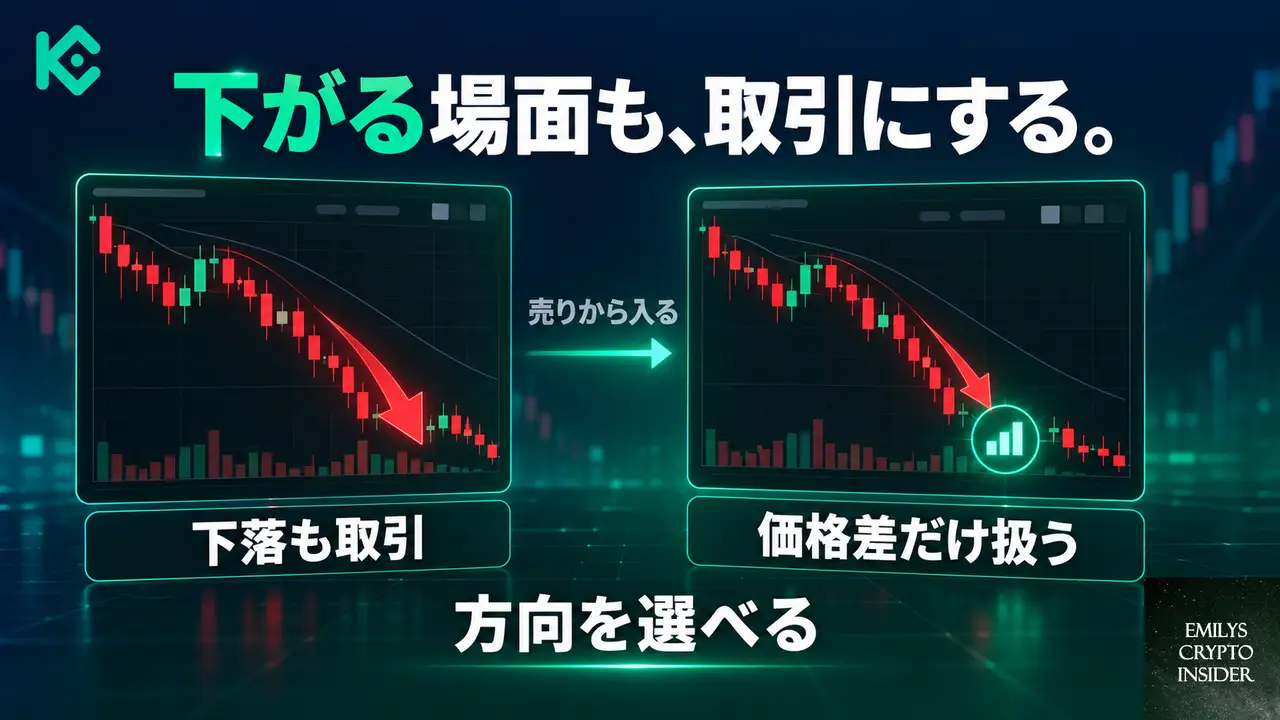 KuCoinで先物を選ぶ場面