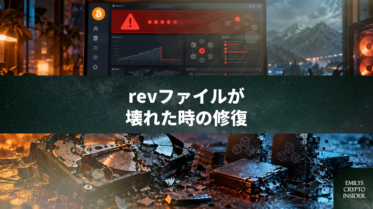 Bitcoin Coreでrevファイルのチェックサムエラーが出た時の修復方法
