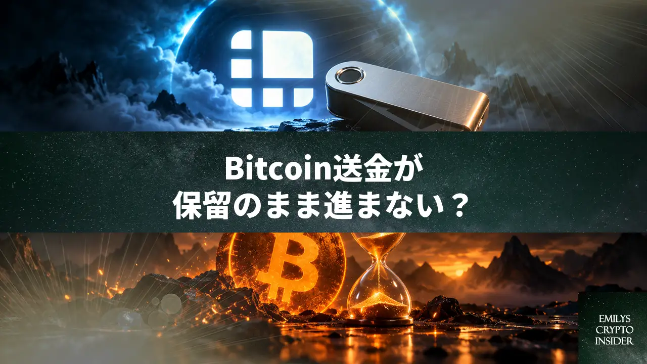 Ledger LiveでBitcoin送金が保留表示されて進まない時の対処法