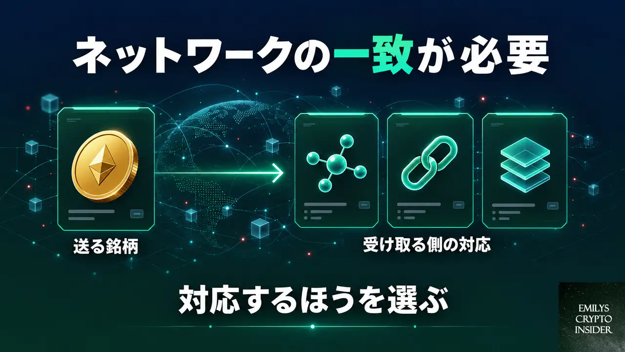 送る銘柄とネットワークの組み合わせを確認する