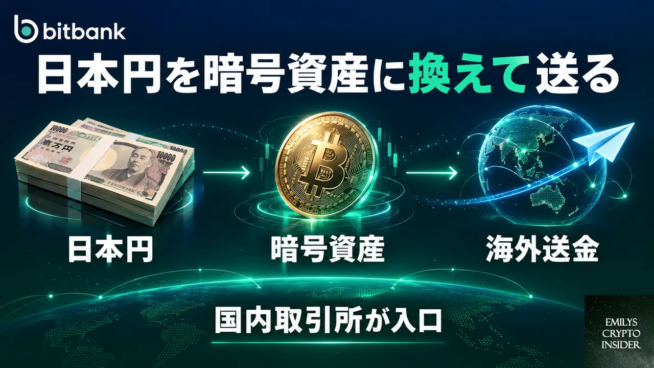 国内取引所を経由して海外送金する流れ