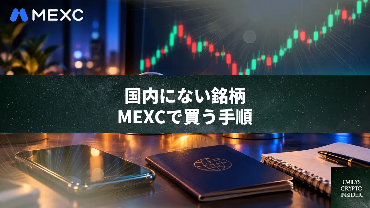 MEXCで国内にない銘柄を買う方法、国内取引所から送る手順