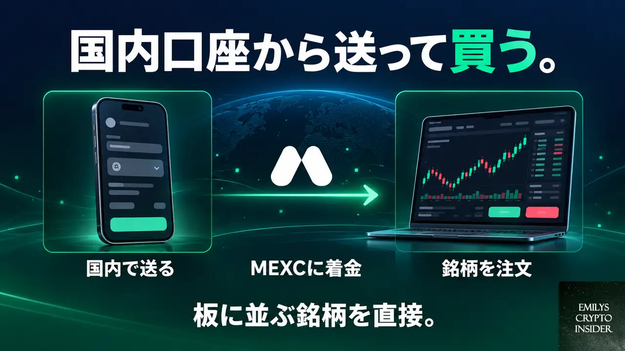 MEXCで国内にない銘柄を買う全体の流れ