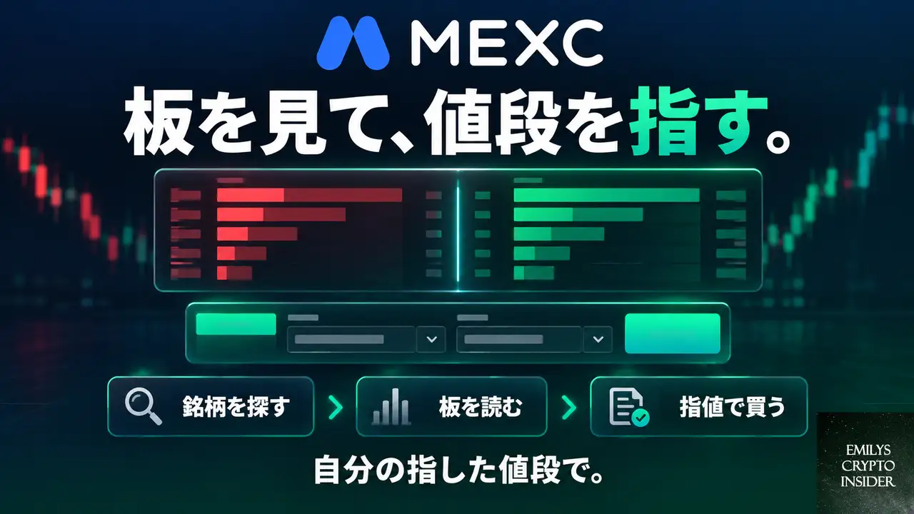 MEXCで銘柄を探して買い注文を出す