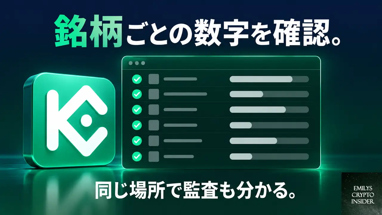 KuCoinの専用ページで何を確認できるか
