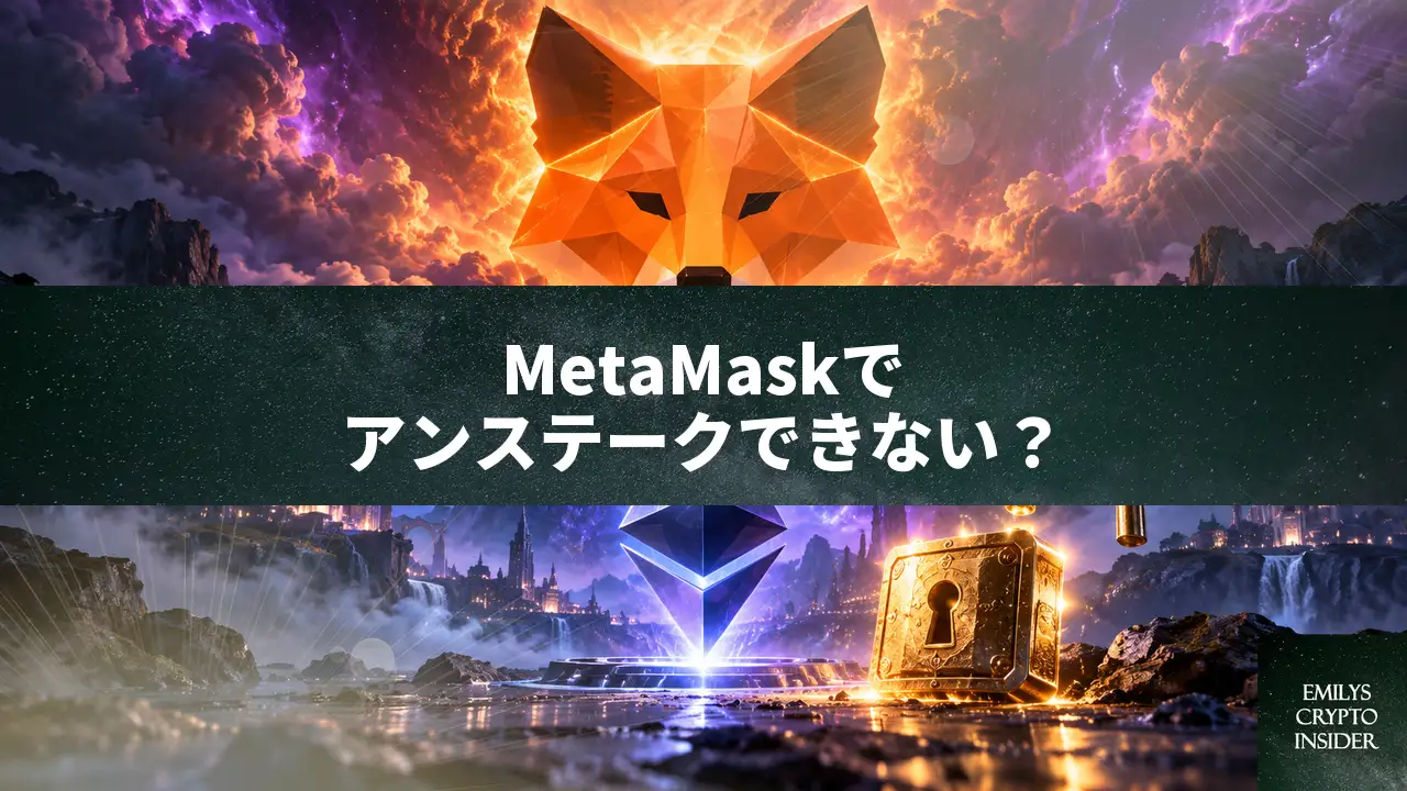 MetaMaskでEthereumをアンステークできない時のエラー対処法