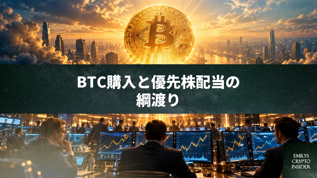 StrategyとStrive、BTC購入と優先株配当の綱渡り