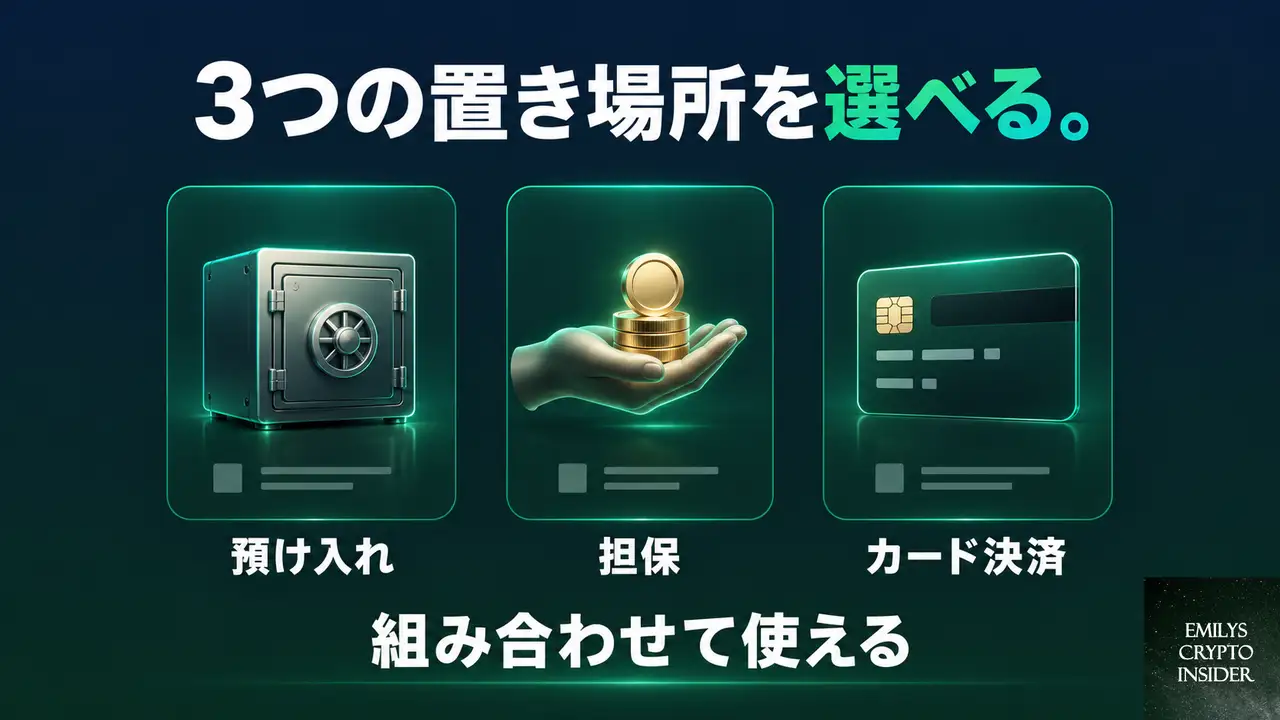 取引所から動かすときに選べる置き場所は何か