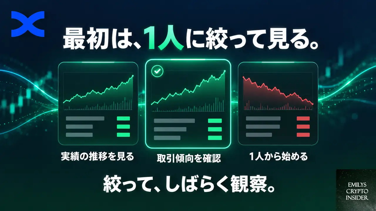 最初にコピーするトレーダーをどう選ぶか