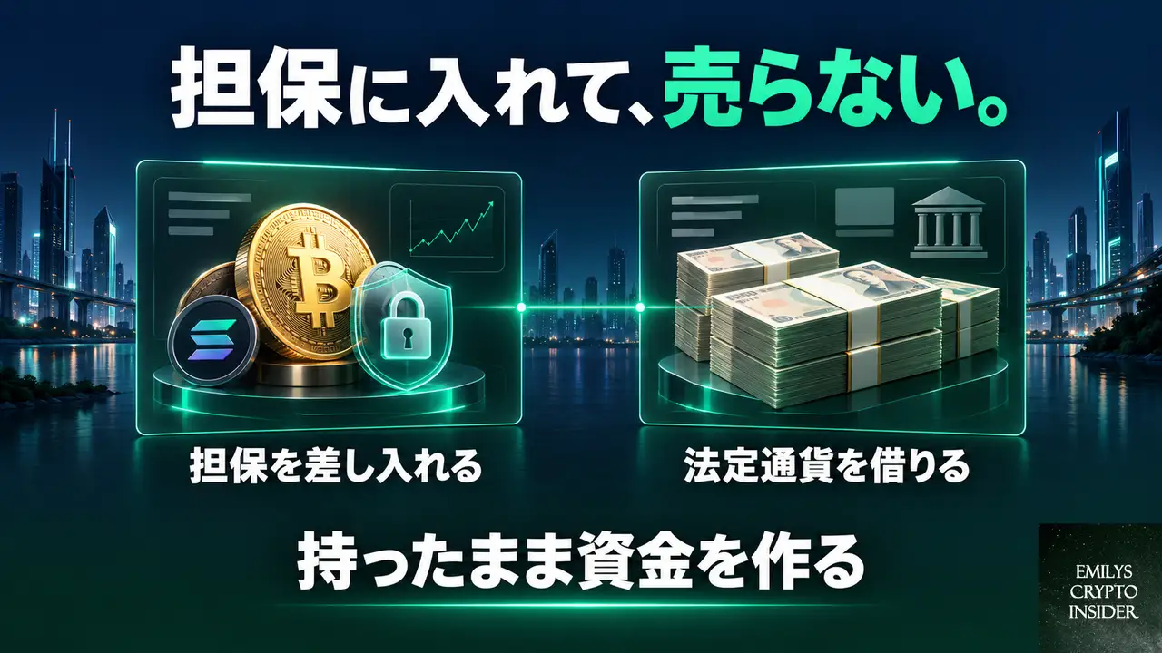 暗号資産の担保借入は、売らずに資金を借りる仕組み
