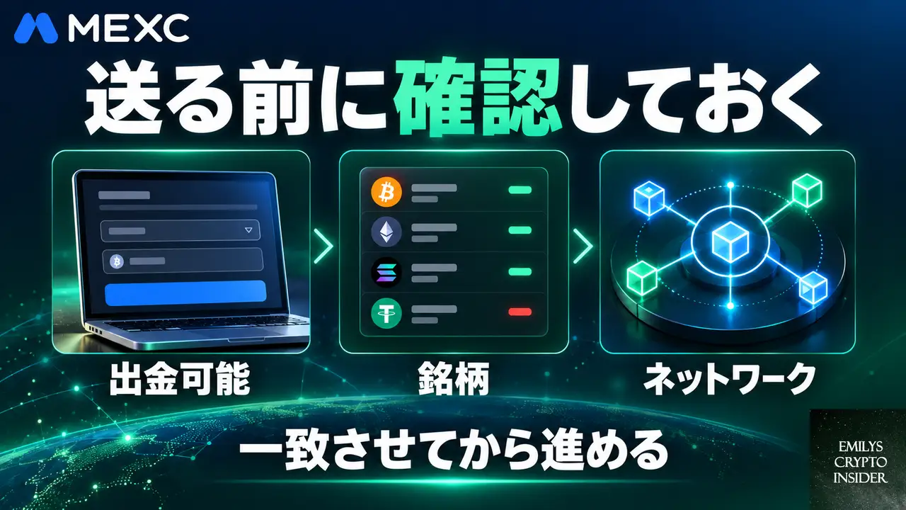 MEXCへ送金する前に確認しておくこと