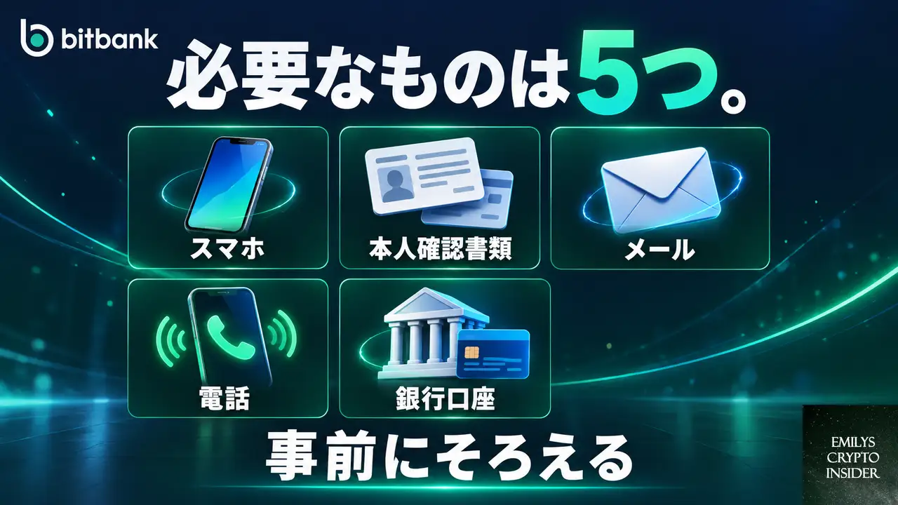 口座開設の申し込みに必要なもの