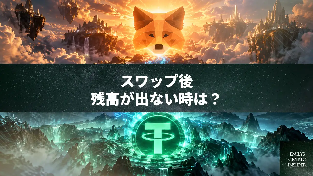 MetaMaskでスワップ後の残高が表示されない時の確認と対処法